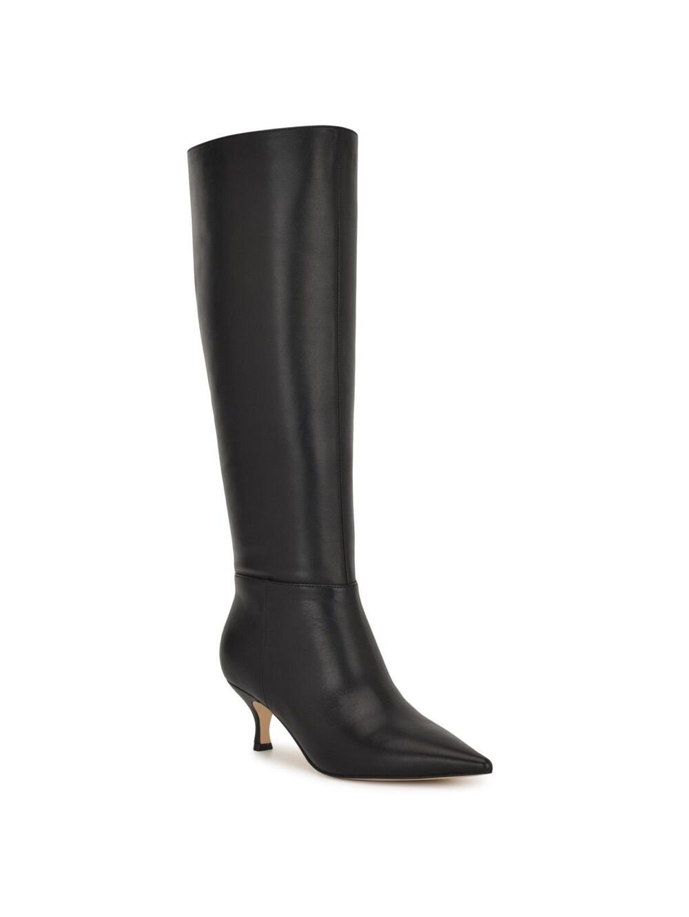 Nine West Leather Somas Tall Kitten Heel Boots - Black 7 ($249)